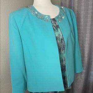 Two piece suit Jacket and blouse size 16 P petite